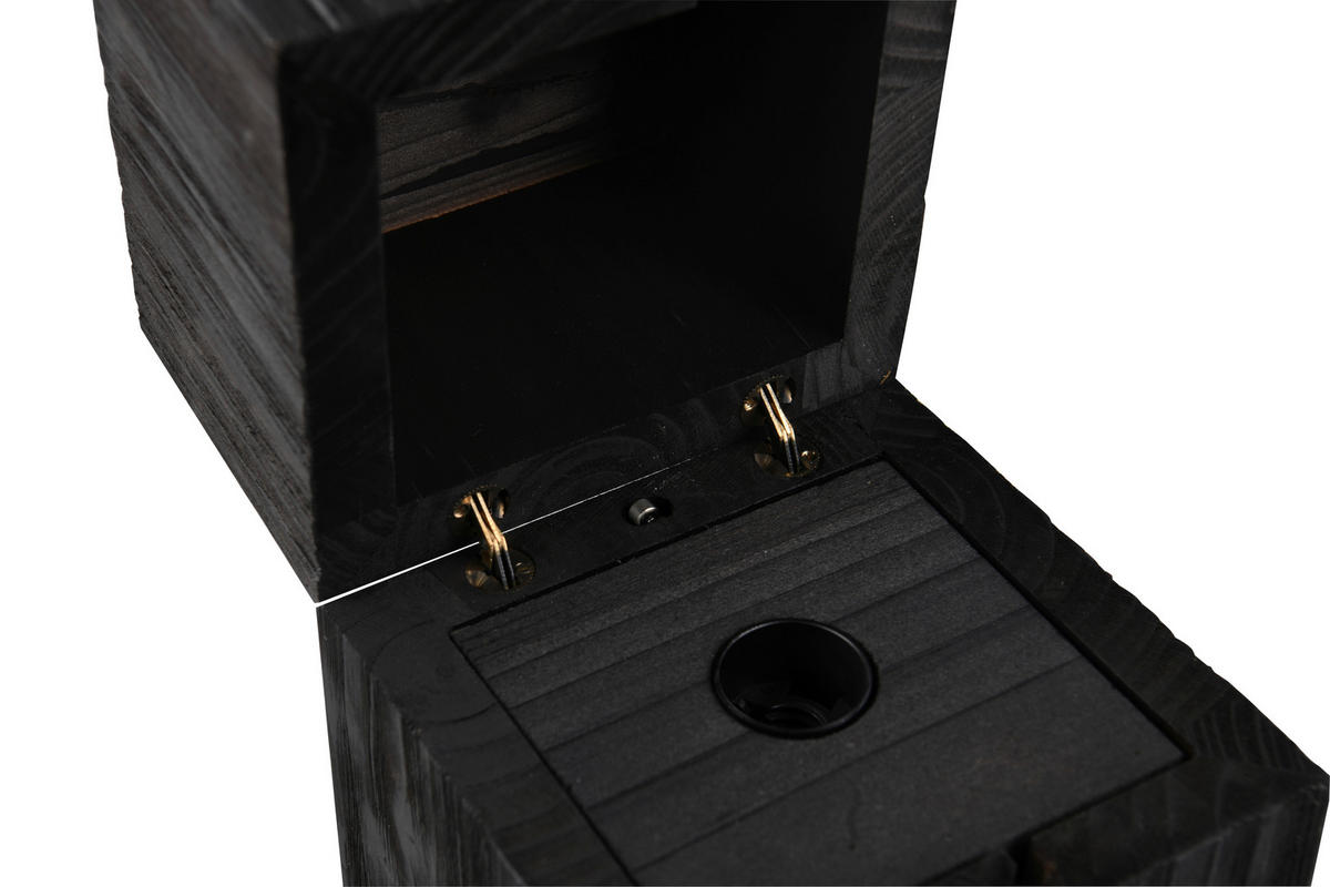 TISCHLEUCHTE 12/12/16 cm   - Schwarz, Trend, Holz (12/12/16cm) - Trio Leuchten