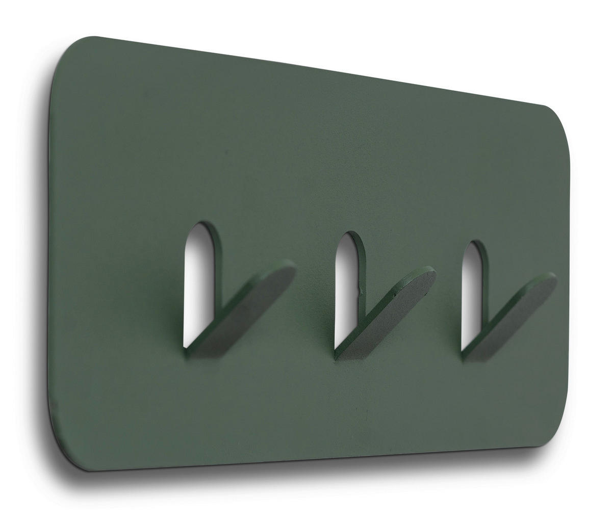 LIŠTA S HÁČIKMI - zelená, Design, kov (30/10/3cm) - Xora