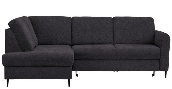 ECKSOFA  in Chenille Dunkelbraun  - Dunkelbraun/Schwarz, MODERN, Holz/Textil (184/241cm) - Carryhome