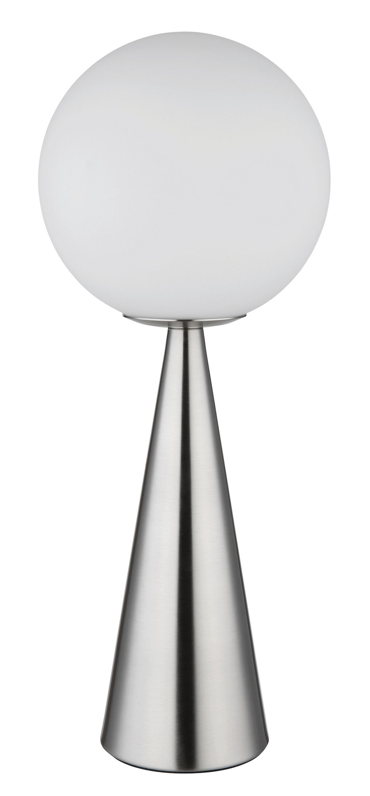 TISCHLEUCHTE - Nickelfarben, Design, Glas/Metall (20/49,5cm) - Globo