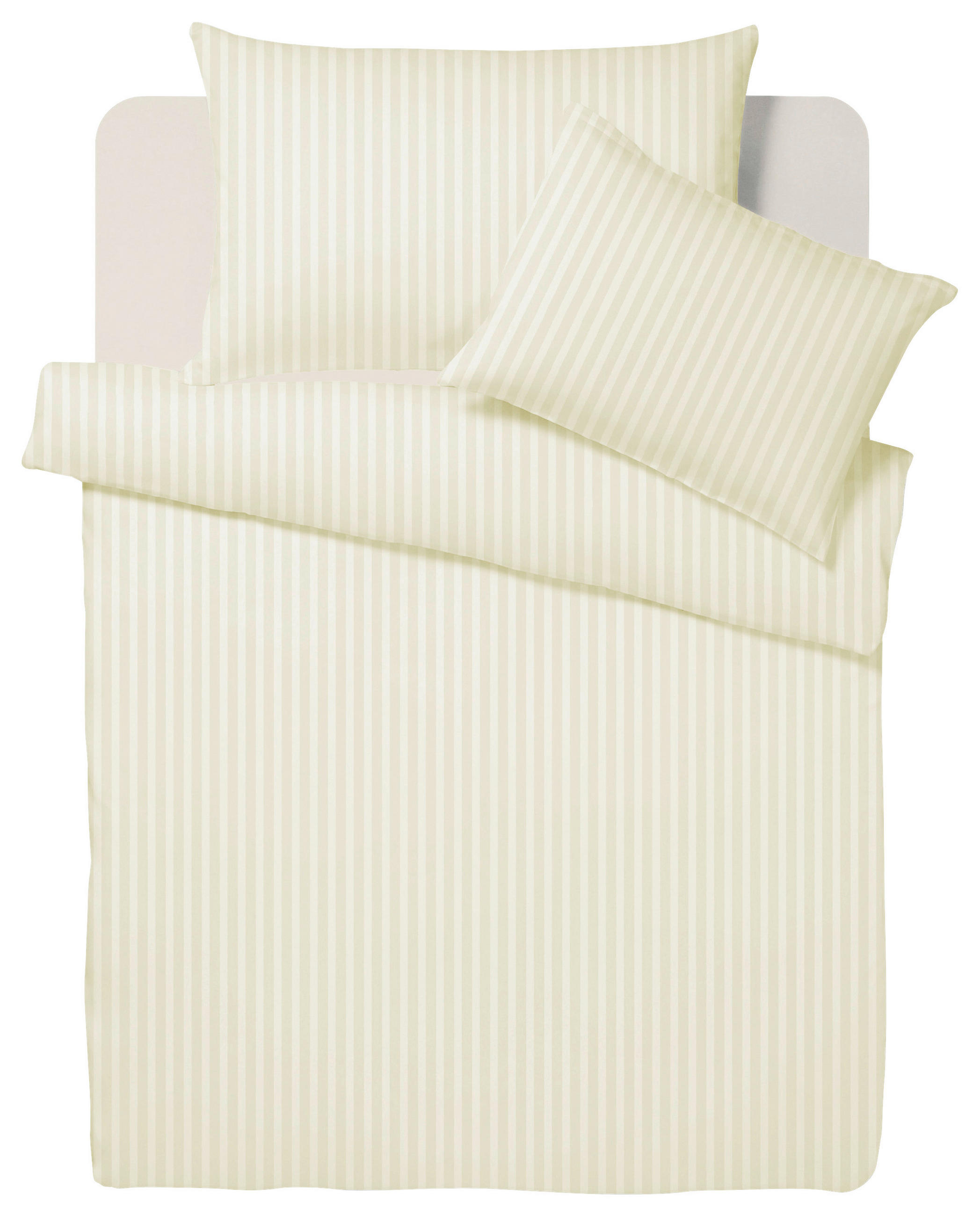 DUVETBEZUG Bio Stripe Satin 160/210 cm  - Sandfarben, Basics, Textil (160/210cm) - Bio:Vio