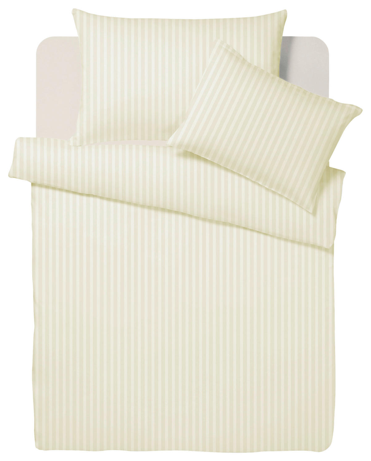 DUVETBEZUG Bio Stripe Satin 160/210 cm  - Sandfarben, Basics, Textil (160/210cm) - Bio:Vio