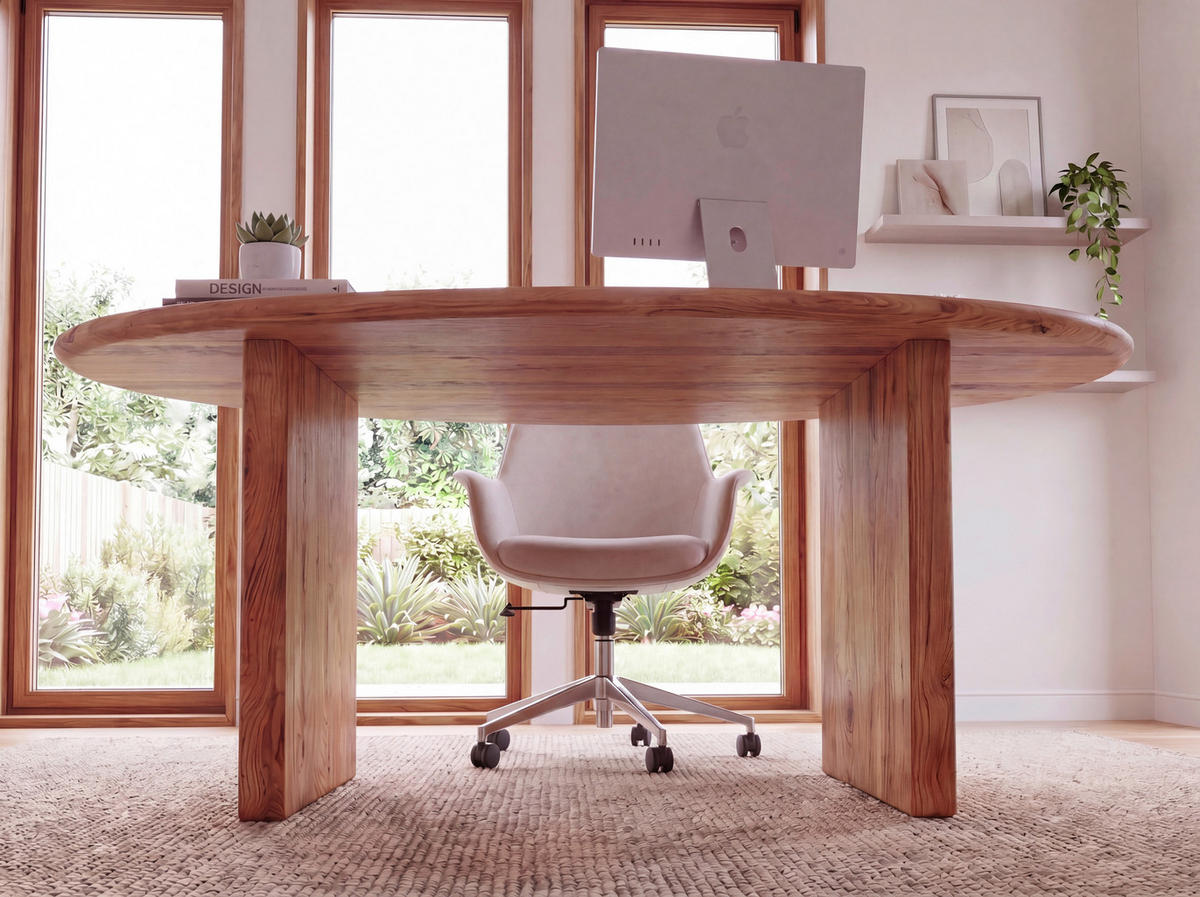 SCHREIBTISCH  Akaziefarben  - Akaziefarben, Design, Holz (180/76/90cm) - Livetastic