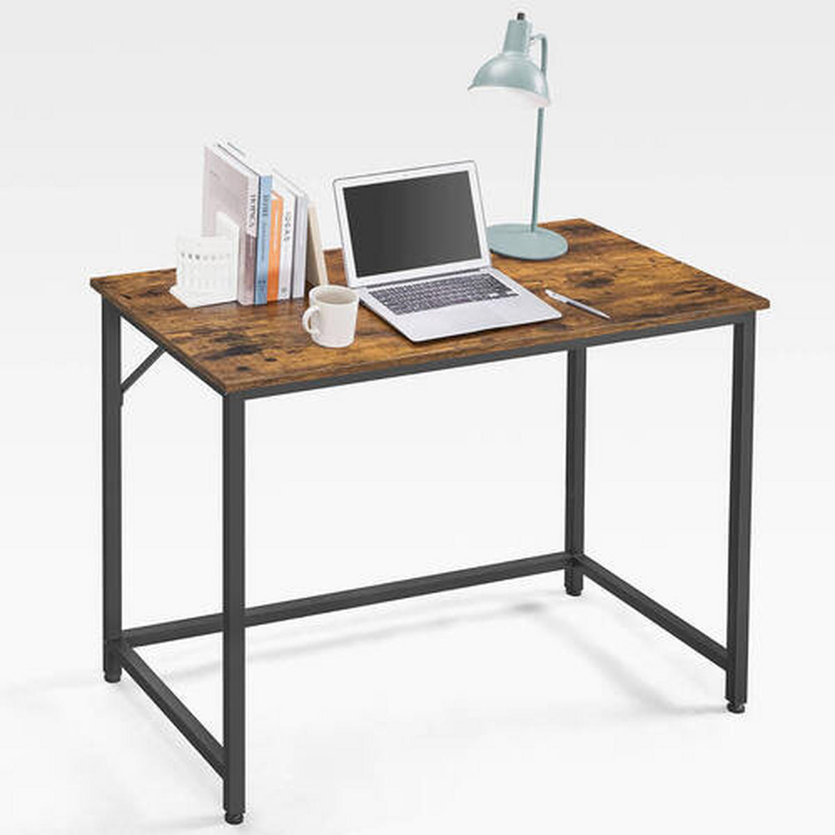 PÍSACÍ STÔL, hnedá, čierna, 100/50/75 cm - hnedá/čierna, Basics, kov/kompozitné drevo (100/50/75cm) - Boxxx