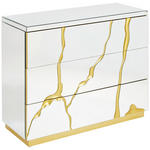 KOMMODE  in 100/80/40 cm  - Silberfarben/Goldfarben, Trend, Glas/Holzwerkstoff (100/80/40cm) - Xora