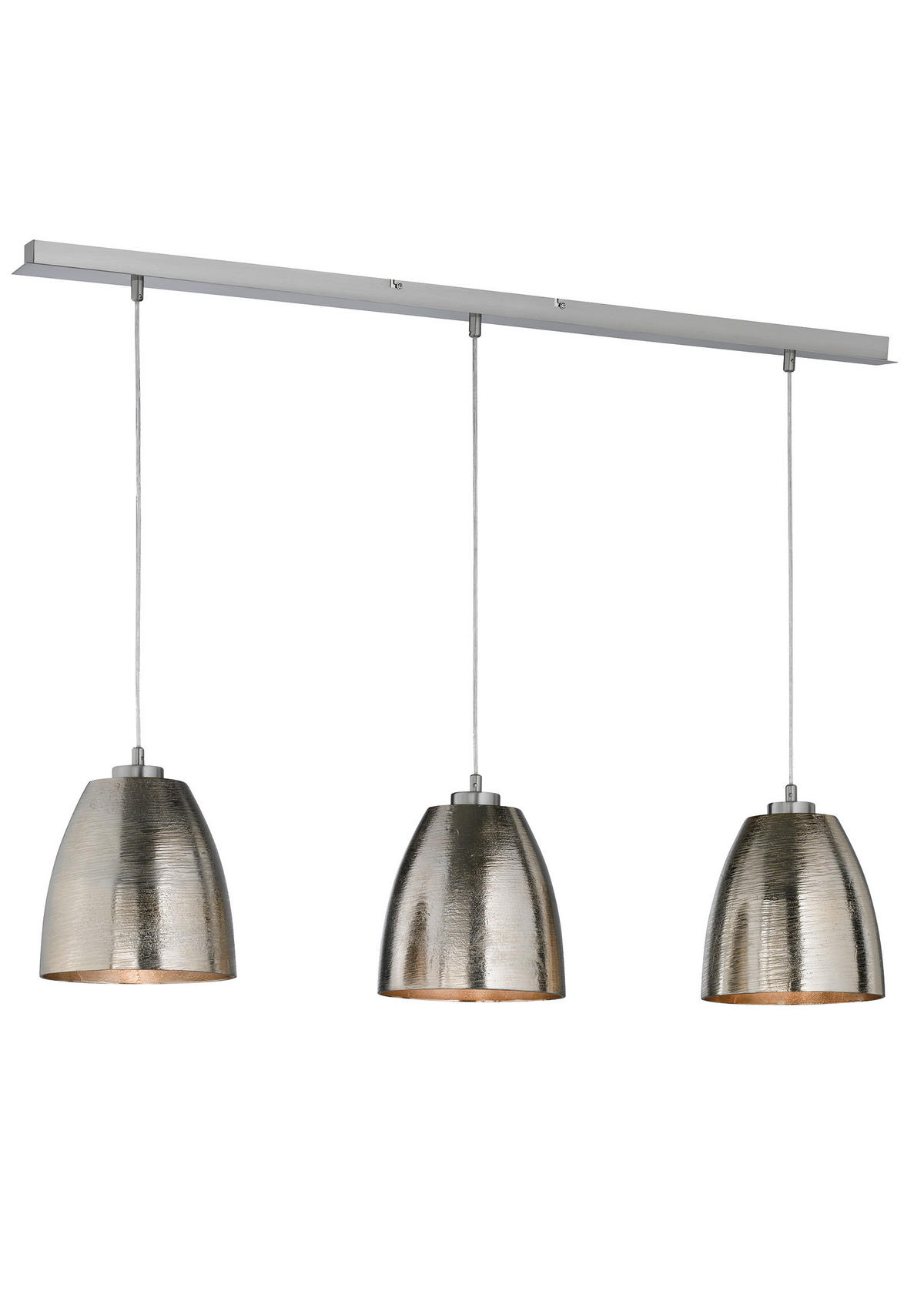 HÄNGELEUCHTE  107/182 cm   - Nickelfarben, Design, Metall (107/182cm) - Fischer & Honsel