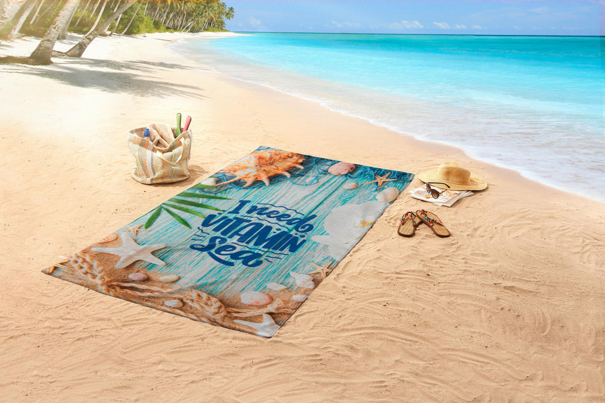 STRANDTUCH Multicolor 100/180 cm  - Multicolor, Trend, Textil (100/180cm)