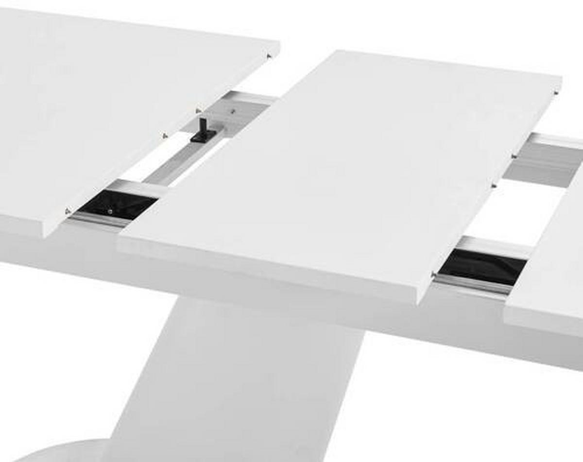 STOL ZA BLAGOVAONICU  bijela, boje oplemenjenog čelika  metal, drvni materijal      - bijela/boje oplemenjenog čelika, Moderno, drvni materijal/metal (160-200/90/76cm) - Livetastic