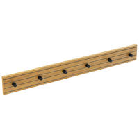 CUIER DE PERETE CU CÂRLIGE - culoare lemn stejar/negru, Design, metal/material pe bază de lemn (80/9/1,5cm) - Carryhome