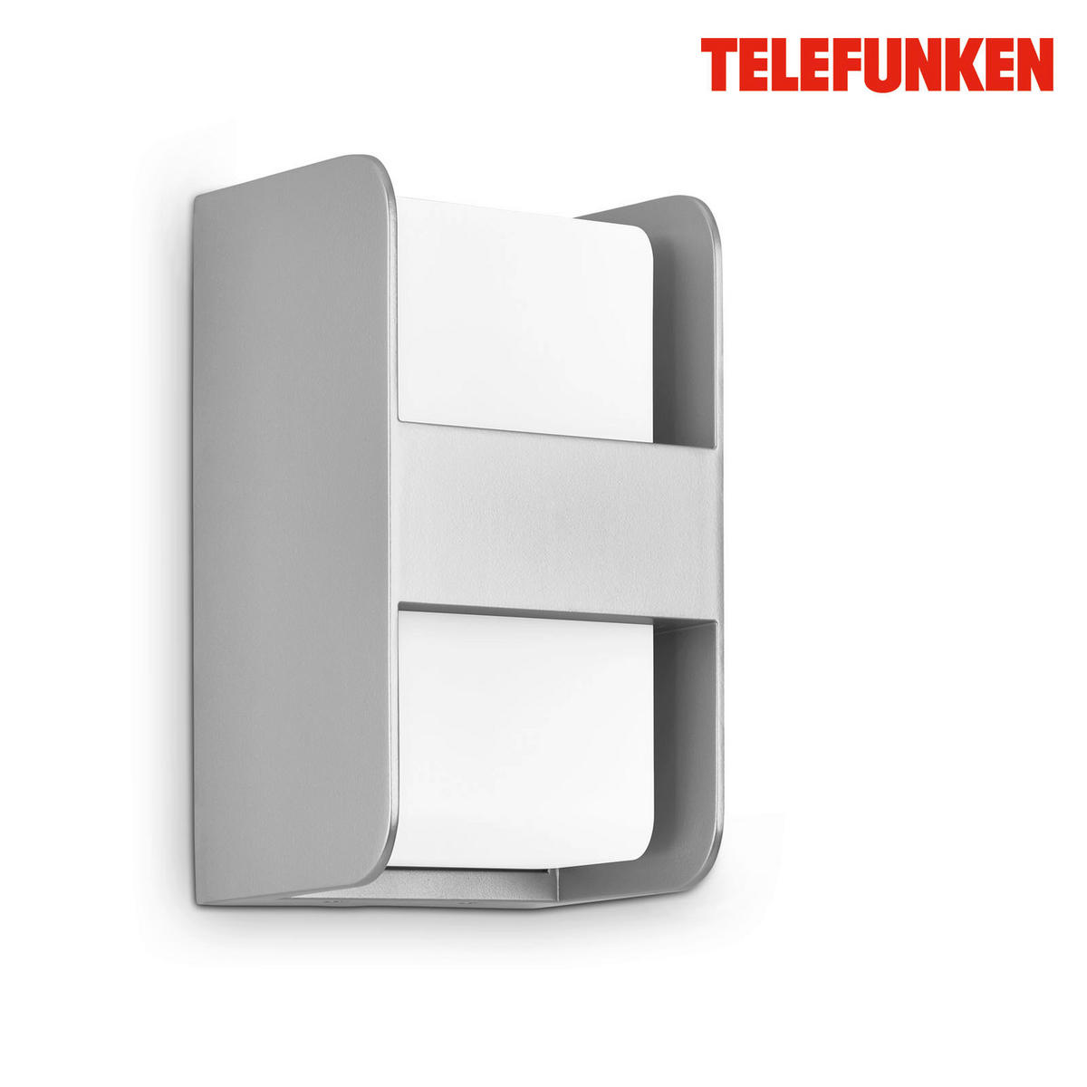 LED KÜLTÉRI LÁMPA - ezüstszínű, Basics, műanyag/fém (21,5/12/11,5cm)