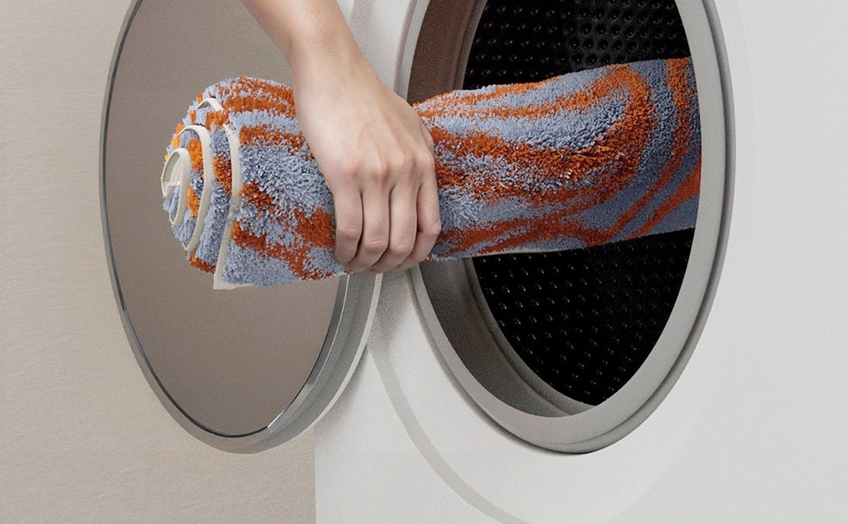 BADEMATTE Orange 60/100 cm  - Orange, Design, Kunststoff/Textil (60/100cm) - Grund