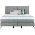 BOXSPRINGBETT 160/200 cm  in Grau  - Schwarz/Grau, KONVENTIONELL, Textil/Metall (160/200cm) - Dieter Knoll