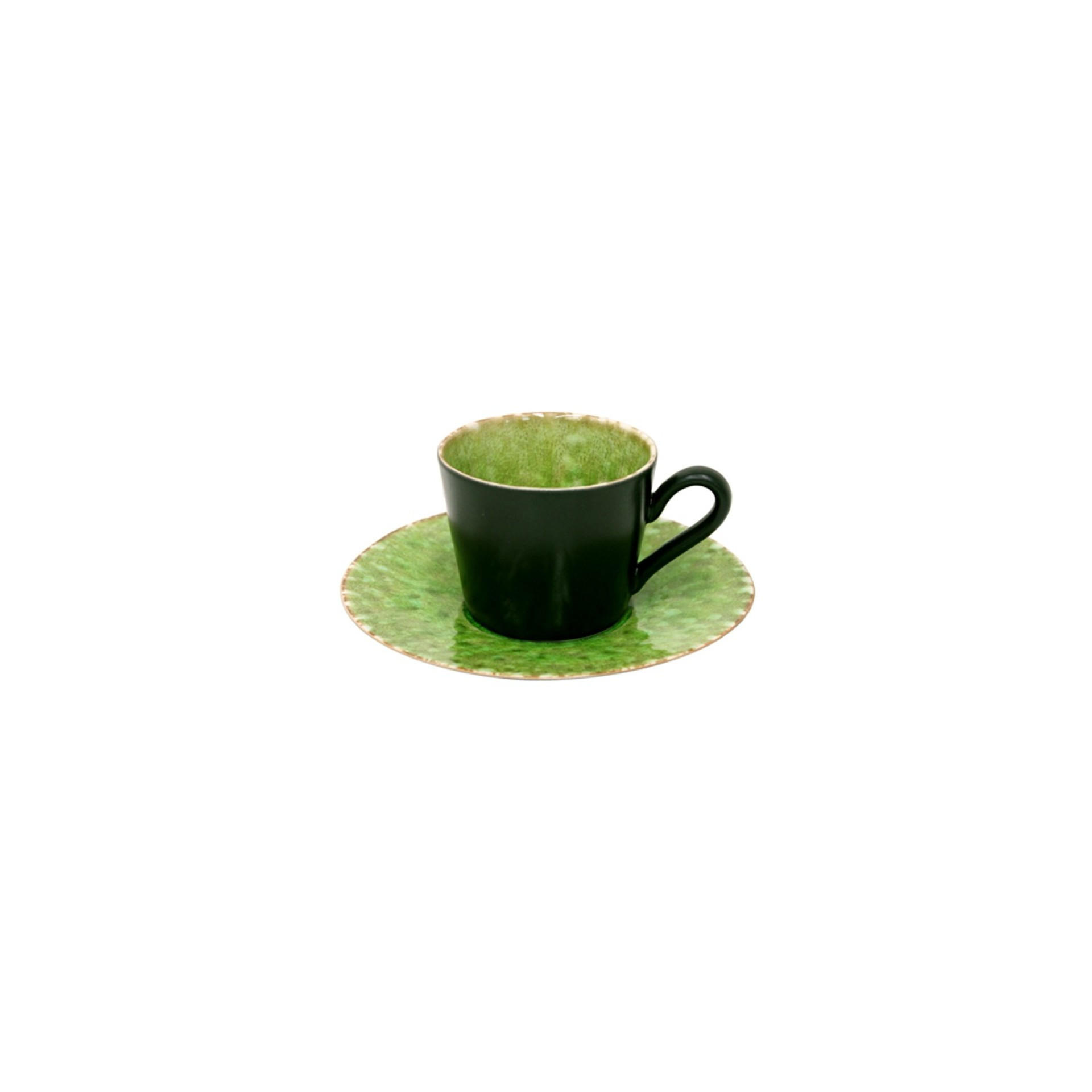 KAFFEETASSE MIT UNTERTASSE RIVIERA  - Grün, Basics, Keramik (12/7/9cm) - Costa Nova
