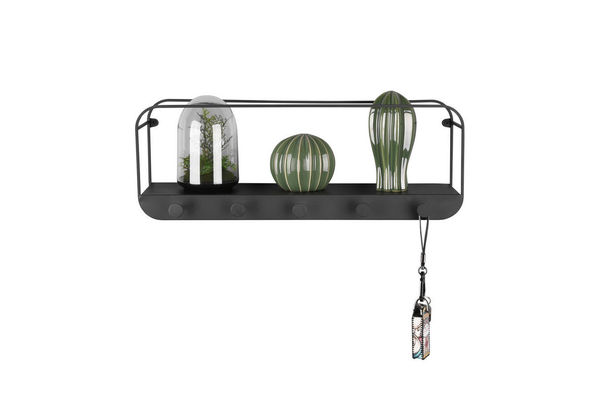 WANDREGAL  - Schwarz, Trend, Metall (50/18/15cm) - Boxxx