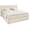 BOXSPRINGBETT 180/200 cm  in Creme  - Creme/Schwarz, Design, Kunststoff/Textil (180/200cm) - Musterring