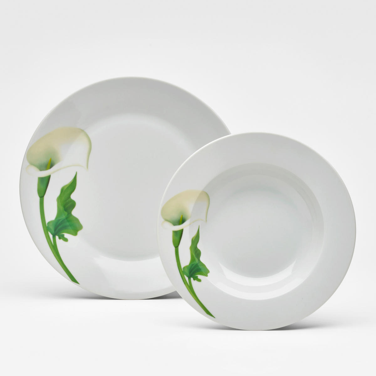TAFELSERVICE Weiß Calla 12-teilig  - Weiß, Basics, Keramik - Van Well