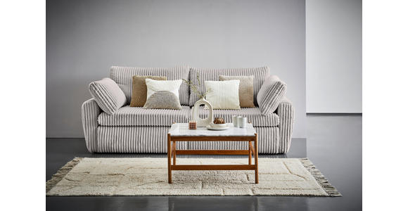 SCHLAFSOFA in Cord, Plüsch Grau  - Schwarz/Grau, MODERN, Kunststoff/Textil (240/90/120cm) - Carryhome