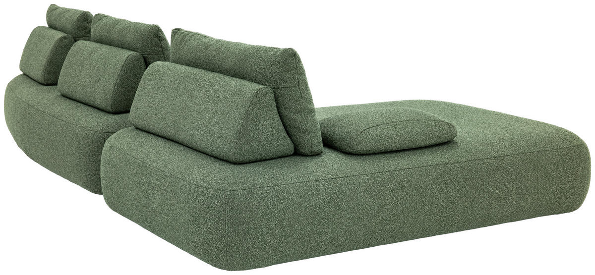 RÉCAMIERE Chilliano in Struktur Grün  - Schwarz/Grün, Design, Kunststoff/Textil (125/77/200cm) - Chilliano