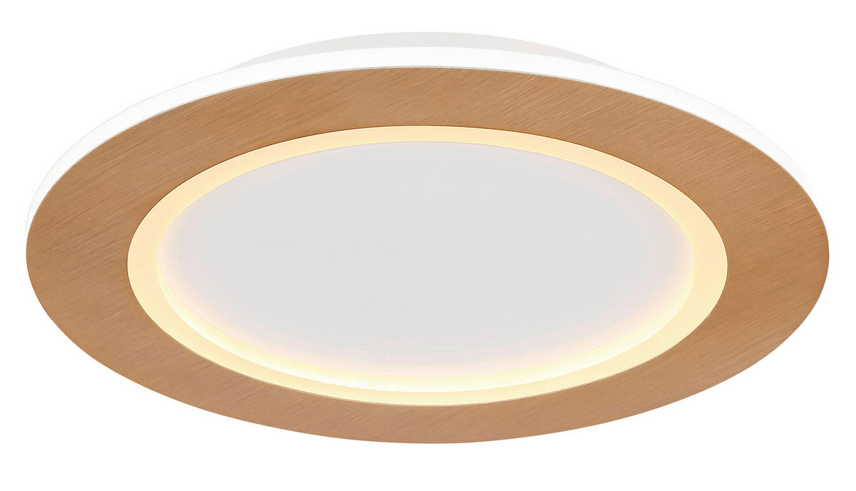 STROPNA LED-SVETILKA   //2700+6500 K/230 V/ - bela/opal, Basics, kovina/umetna masa (40/5cm) - Globo