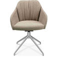 ARMLEHNSTUHL  in Aluminium Flachgewebe  - Alufarben/Naturfarben, Design, Textil/Metall (58/81,5-84,5/60cm) - Johann Jakob