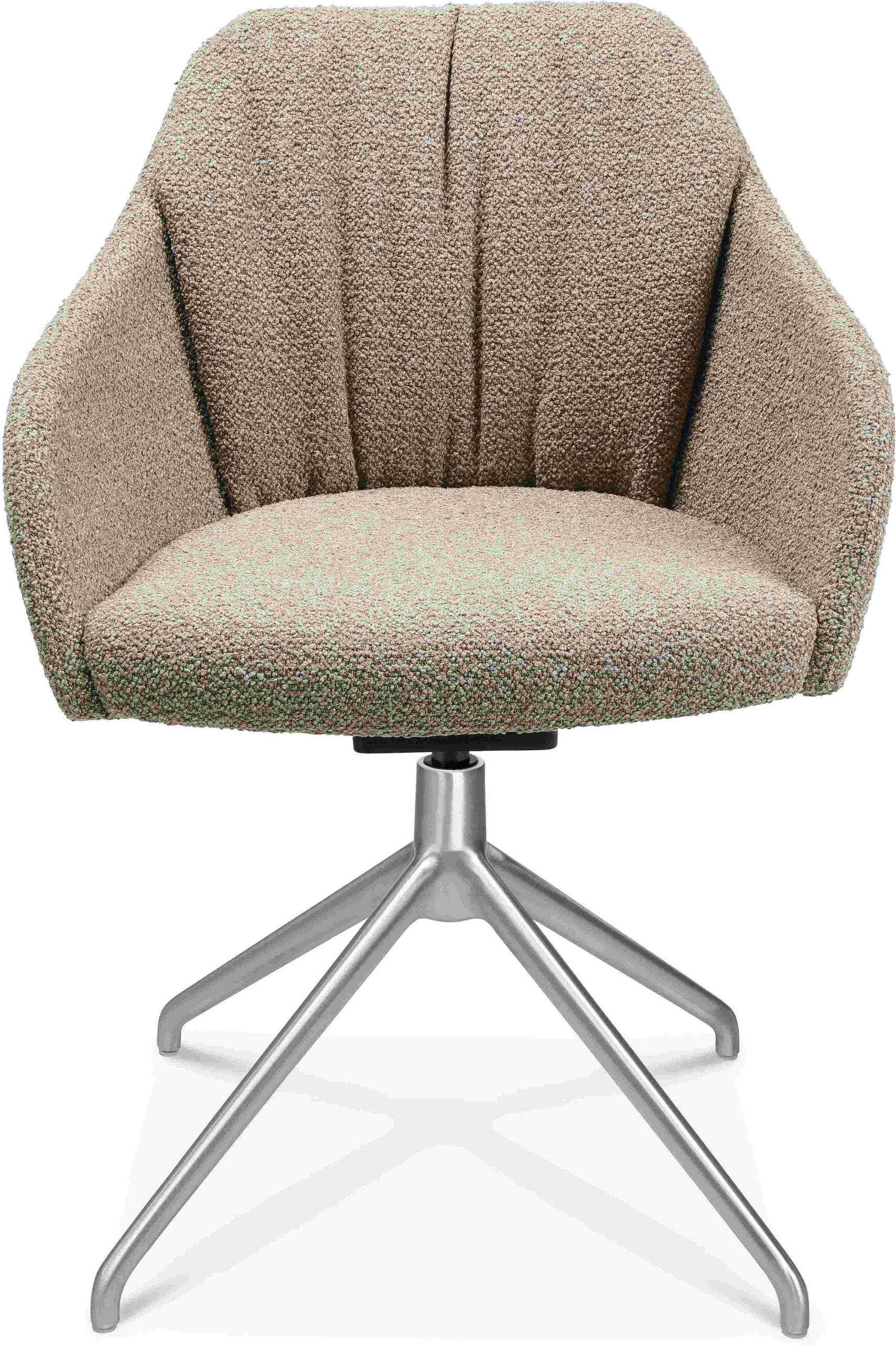ARMLEHNSTUHL  in Aluminium Flachgewebe  - Alufarben/Naturfarben, Design, Textil/Metall (58/81,5-84,5/60cm) - Johann Jakob