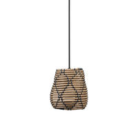 VONKAJŠIE ZÁVESNÉ SVIETIDLO - čierna, Natur, plast (18/25cm)