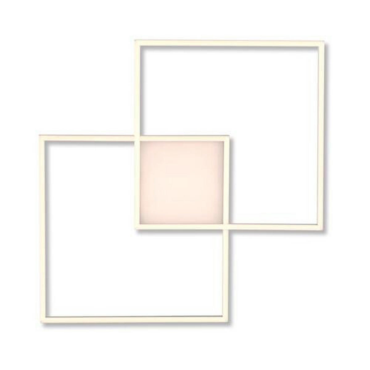LED-Deckenleuchte 60/60/5,3 cm   - Silberfarben, Design, Kunststoff/Metall (60/60/5,3cm)