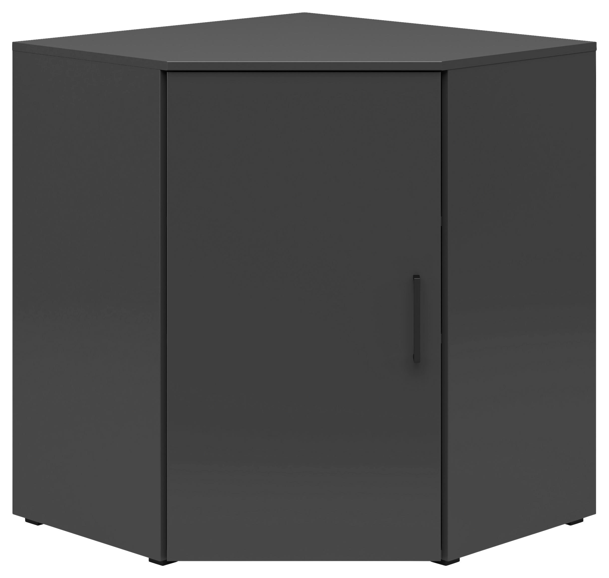ECKKOMMODE  in 101/83/79 cm  - Anthrazit/Schwarz, MODERN, Holzwerkstoff/Kunststoff (101/83/79cm) - Carryhome