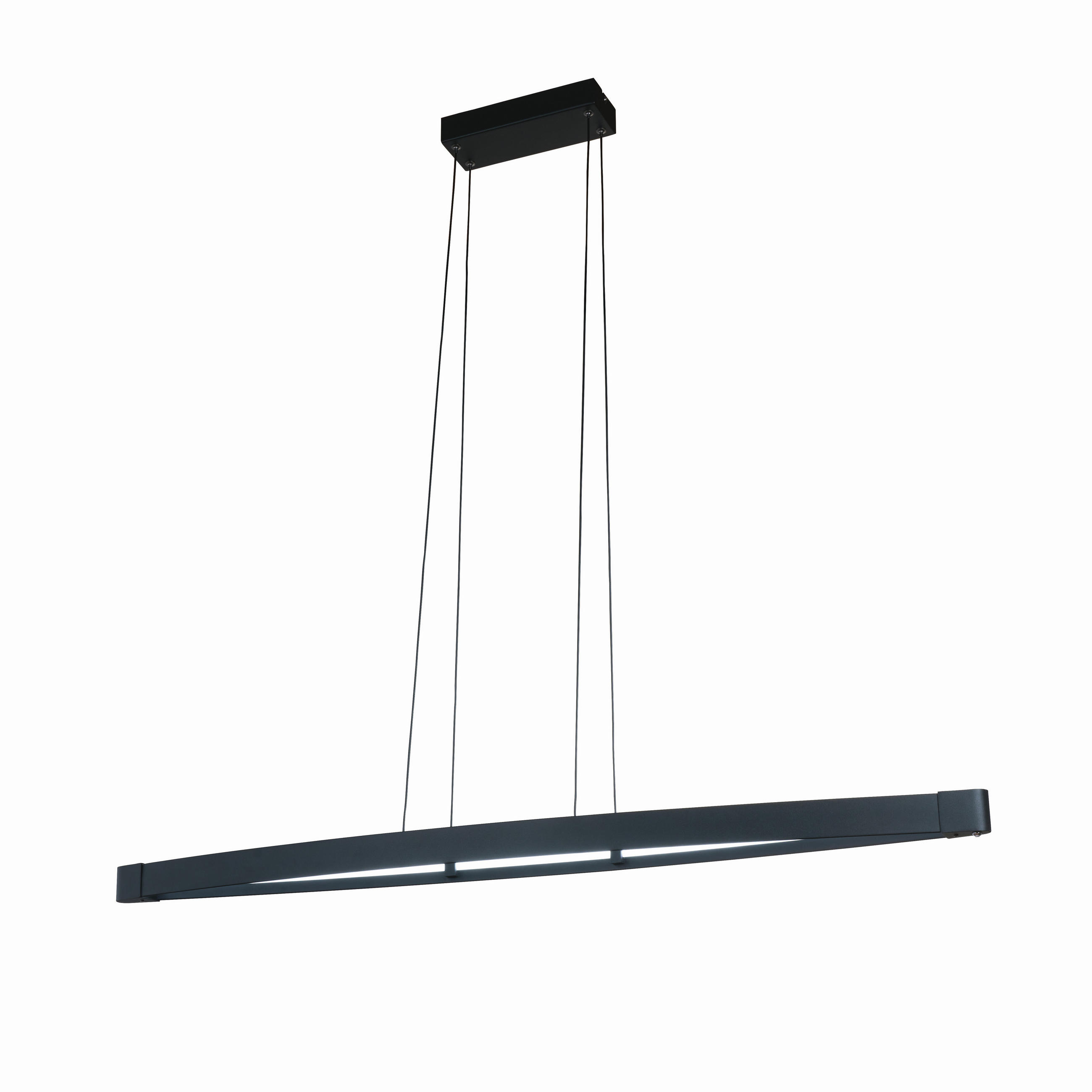 LED-PENDELLEUCHTE 119/14,5/150 cm  - Schwarz, Design, Metall (119/14,5/150cm) - Fischer & Honsel