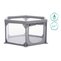 OGRADICA    134/134/67 cm  - siva, Osnovno, metal/tekstil (134/134/67cm) - Fillikid