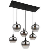 HÄNGELEUCHTE 86/42/120 cm    - Schwarz, Basics, Glas/Metall (86/42/120cm) - Globo
