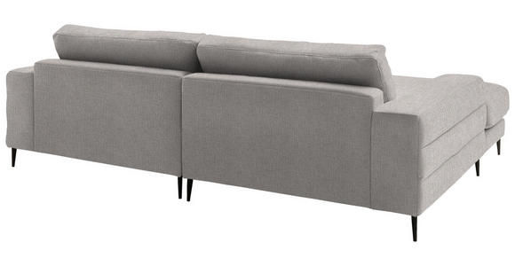 ECKSOFA  in Flachgewebe Sandfarben  177/253 cm  - Sandfarben/Schwarz, Design, Textil/Metall (177/253cm) - Dieter Knoll