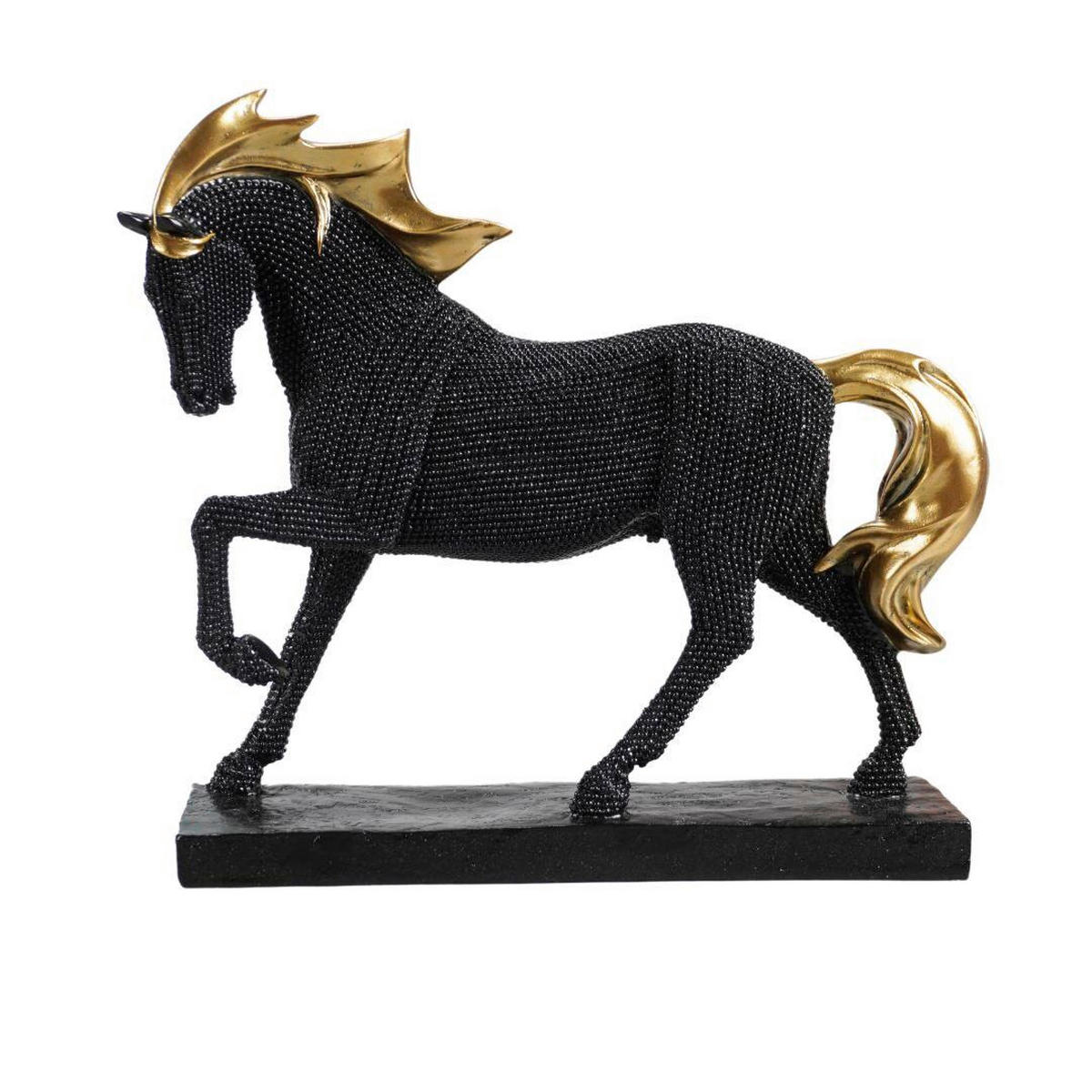 SZOBOR - fekete/aranyszínű, Basics, műanyag (25/7/22,5cm)