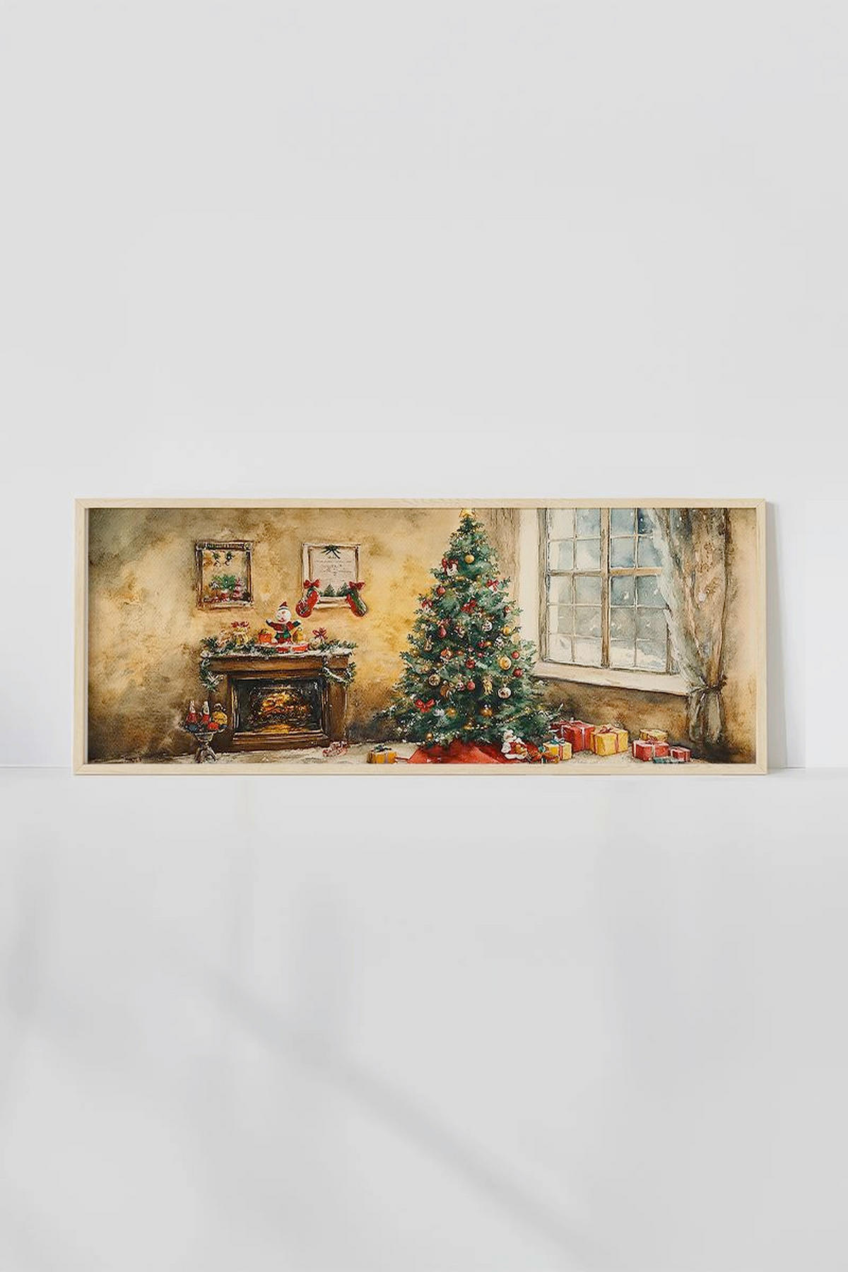 LEINWANDBILD Multicolor 120/50 cm  - Beige/Multicolor, Basics, Holz (120/50cm) - X-Mas