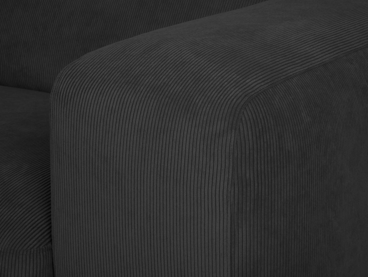 ECKSOFA in Cord Anthrazit  170/252 cm  - Anthrazit/Schwarz, Design, Kunststoff/Textil (170/252cm) - MID.YOU