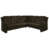 ECKSOFA  in Mikrofaser Grün  275/223 cm  - Beige/Alufarben, KONVENTIONELL, Textil/Metall (275/223cm) - Beldomo Comfort