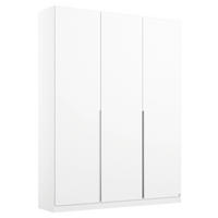 DULAP CU UȘI ROTATIVE alb  - alb/culoare aluminiu, Modern, material pe bază de lemn (136/229/54cm) - Rauch Möbel