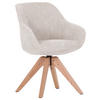 ARMLEHNSTUHL  in Cord  - Eichefarben/Beige, LIFESTYLE, Holz/Textil (60/83/65cm) - Ambia Home