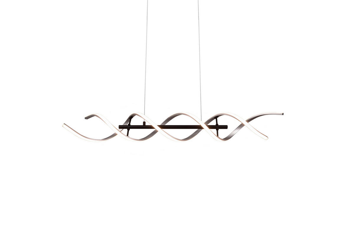 ZÁVĚSNÉ LED SVÍTIDLO, 104,5/16/150 cm  - černá/barvy hliníku, Design, kov (104,5/16/150cm)