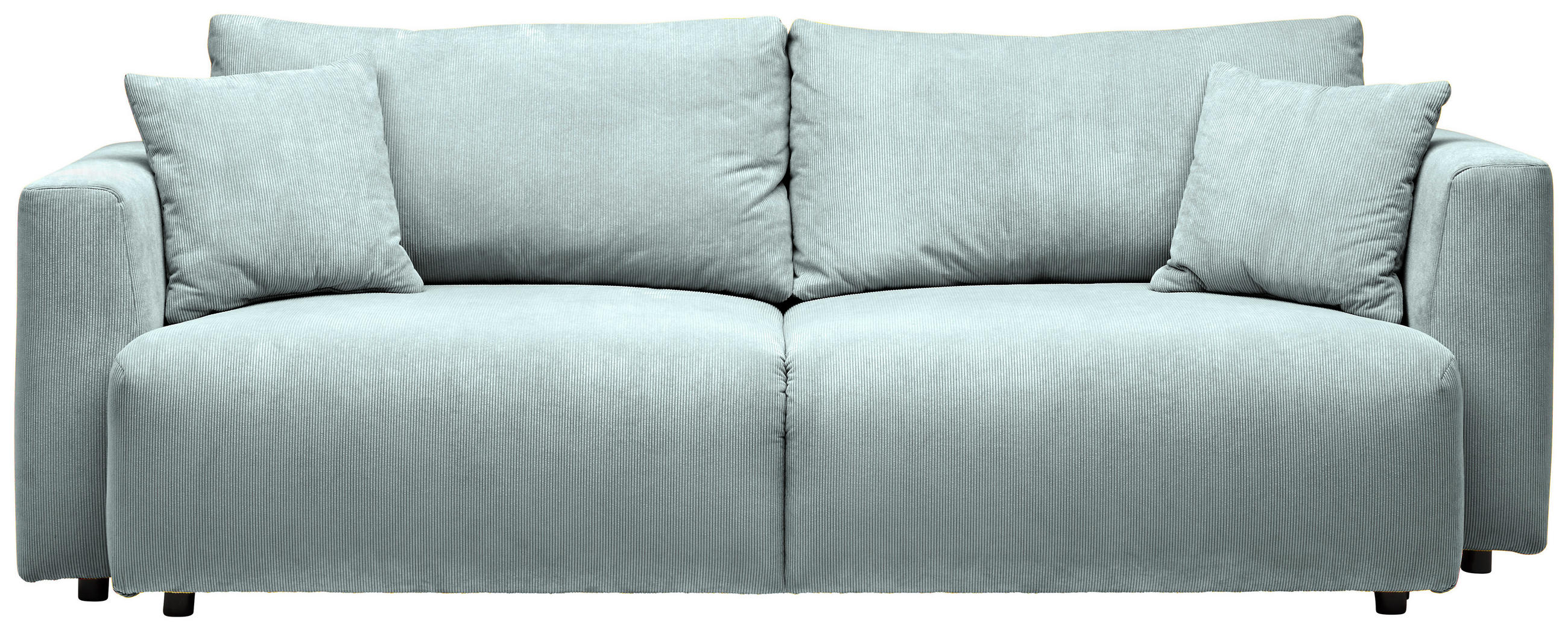 SCHLAFSOFA in Cord Mintgrün  - Schwarz/Mintgrün, Design, Kunststoff/Textil (250/92/105cm) - Carryhome