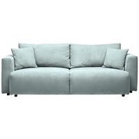 SCHLAFSOFA PONTE - Schwarz/Mintgrün, Design, Kunststoff/Textil (250/92/105cm) - Carryhome