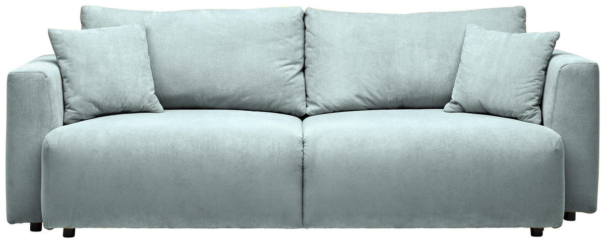 SCHLAFSOFA PONTE - Schwarz/Mintgrün, Design, Kunststoff/Textil (250/92/105cm) - Carryhome