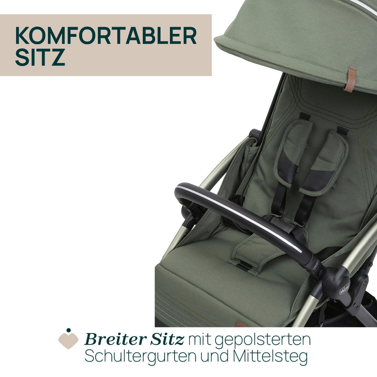 BUGGY GOODY XPLUS  - Grün, Basics, Textil/Metall (47/86/106cm) - Chicco