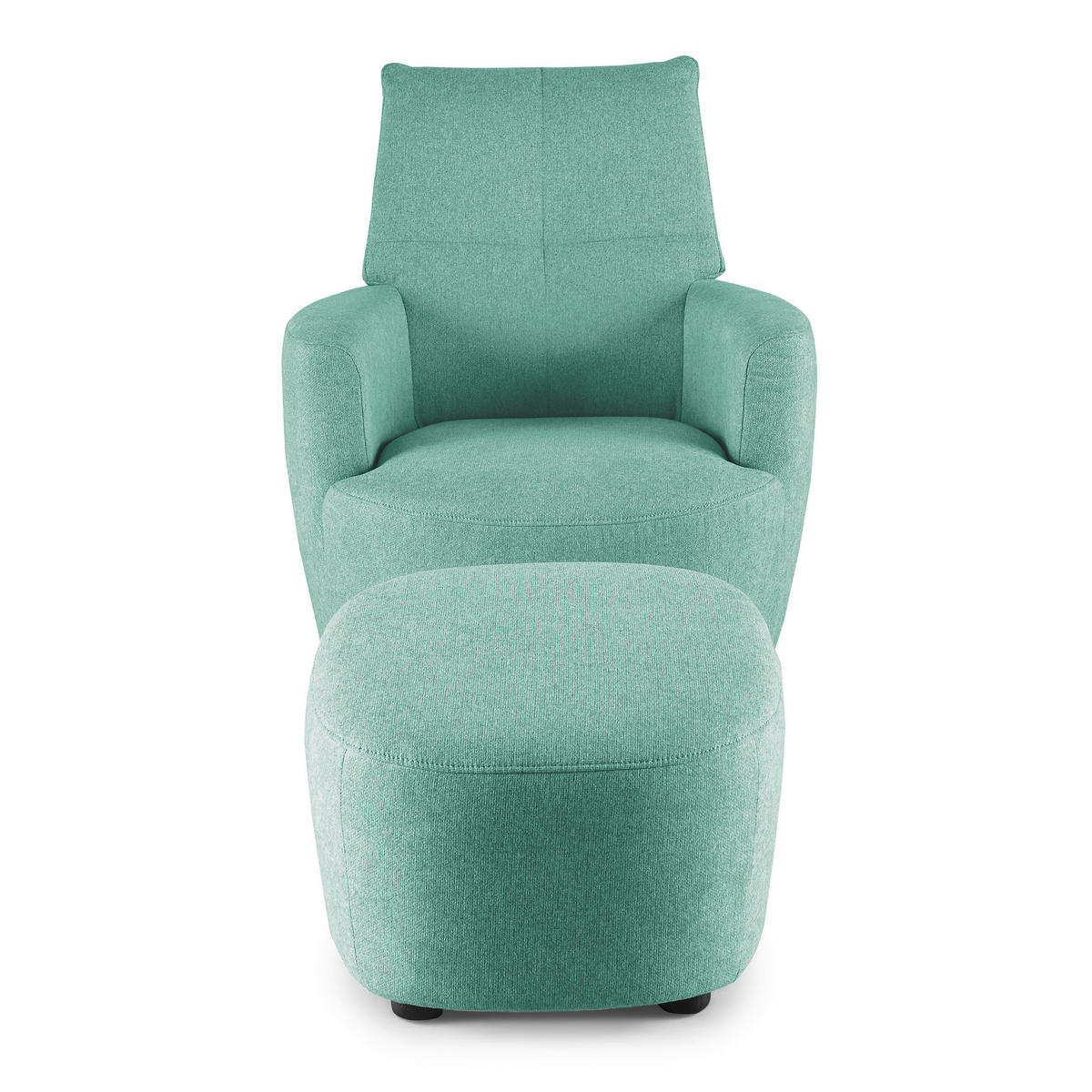 SESSEL Webstoff Türkis    - Türkis/Schwarz, Design, Textil/Metall (80/96/88cm) - SetOne by Musterring