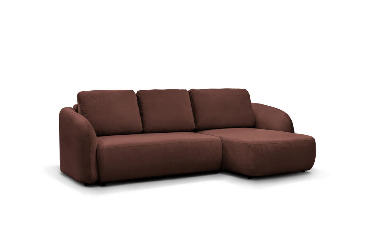 ECKSOFA PORTO Rot  - Rot/Schwarz, Design, Textil (270/154cm) - MID.YOU