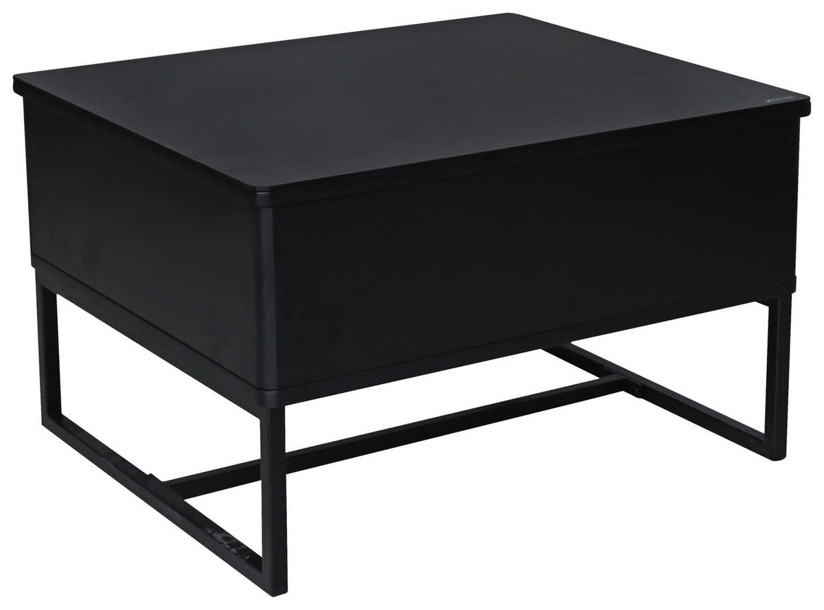 KLUBSKA MIZA, 70/40,5-65,5/60 cm črna  - črna, Design, kovina (70/40,5-65,5/60cm) - Livetastic