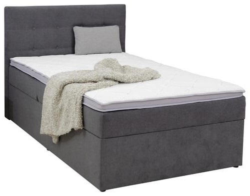 BOXBETT 100/200 cm  in Anthrazit  - Anthrazit/Schwarz, KONVENTIONELL, Kunststoff/Textil (100/200cm) - Carryhome