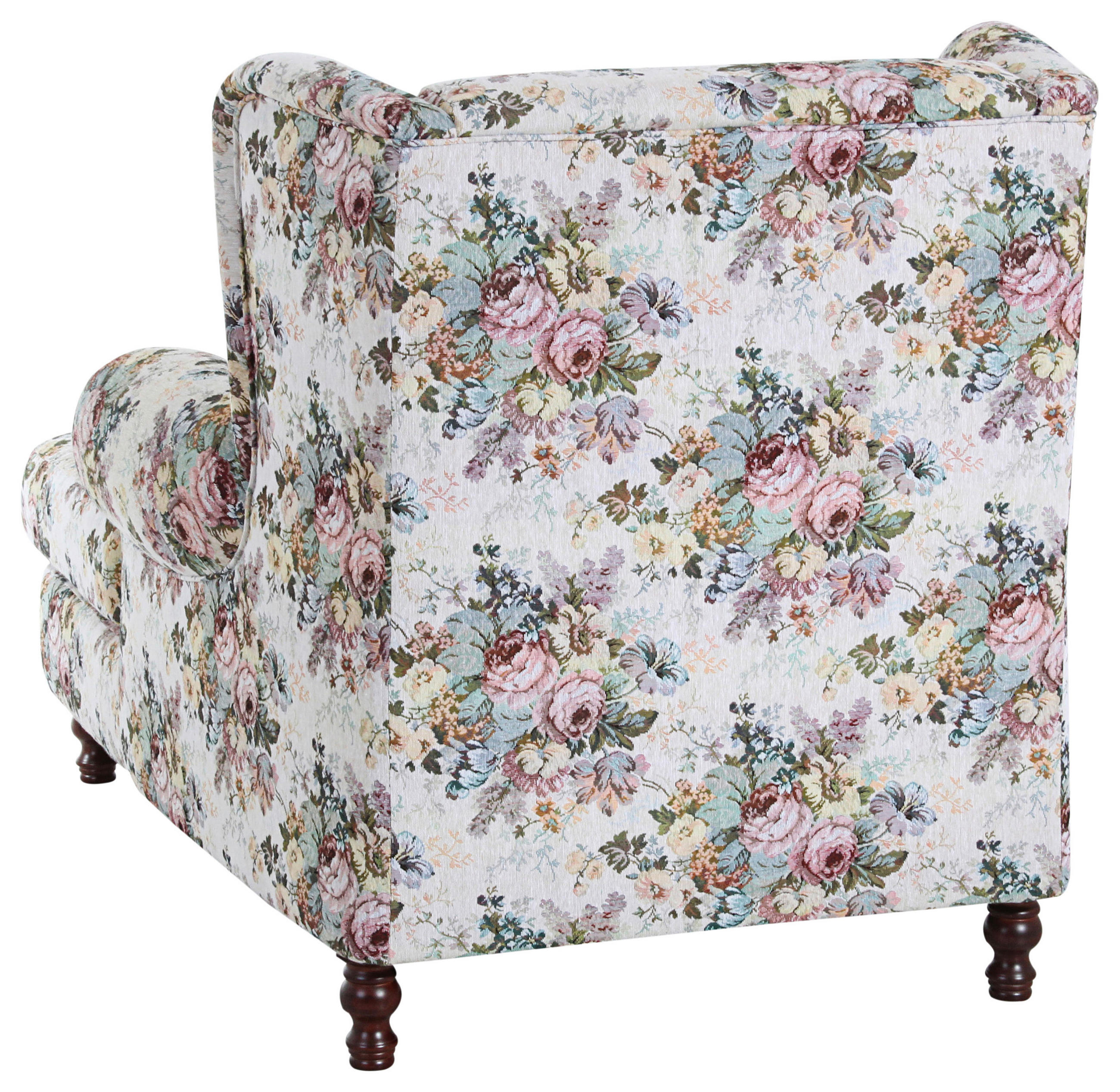 XXL-SESSEL Flachgewebe Rosa - Nussbaumfarben/Rosa, Design, Holz/Textil (103/103/149cm) - Max Winzer