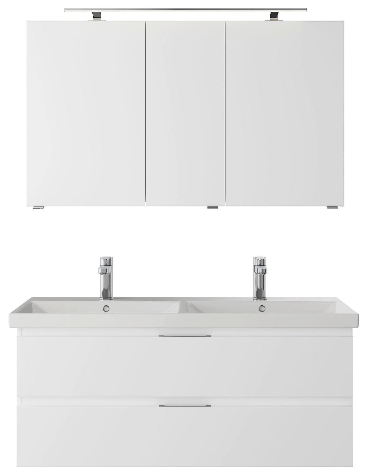 BADEZIMMER  in 120 cm  - Weiß Hochglanz/Weiß, KONVENTIONELL, Holzwerkstoff (120cm) - Pelipal
