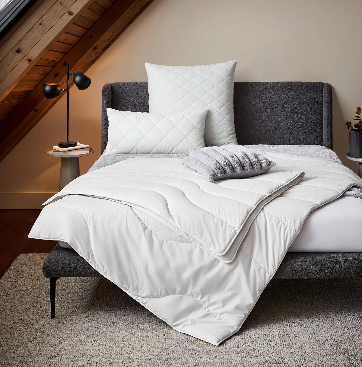 GANZJAHRESDECKE  Copa 135/200 cm 75 % Polyester, 15 % Kapok, 10 % Lyocell  - Weiß, Basics, Textil (135/200cm) - Sleeptex